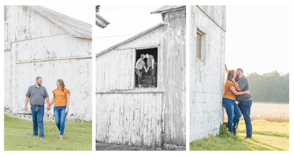 beautiful engagement session on the farm in Fremont, Ohio