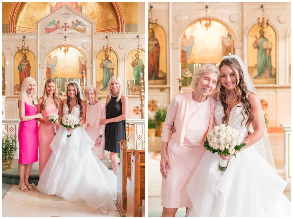 family photos at Greek wedding cremony