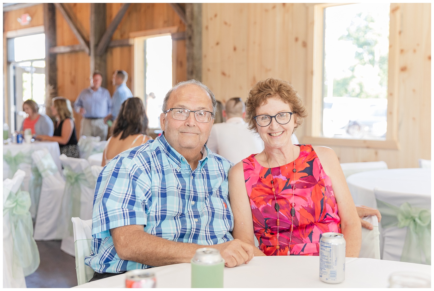 wedding guests at the Village Barn in Ohio