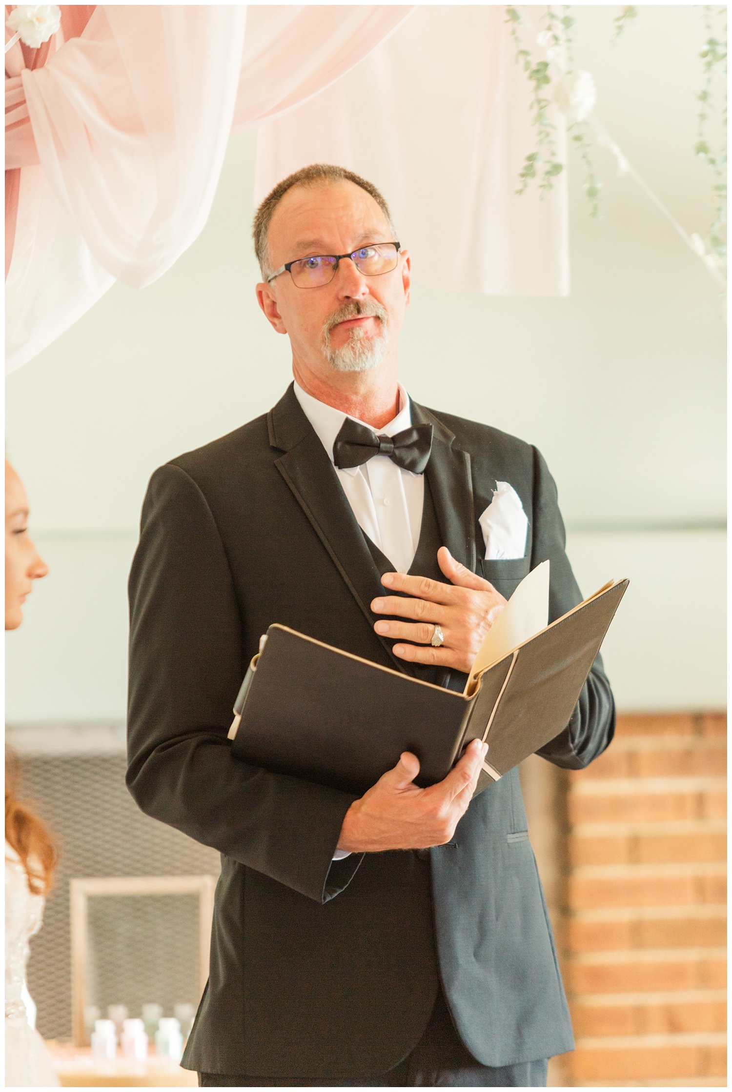 dad of bride officiating wedding ceremony in Ohio