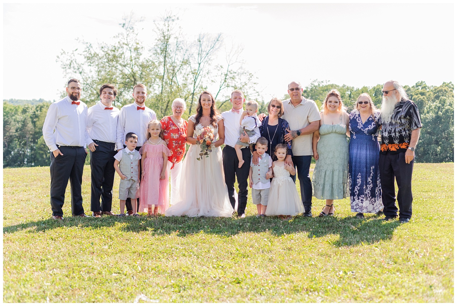 family formal photos at Ohio wedding