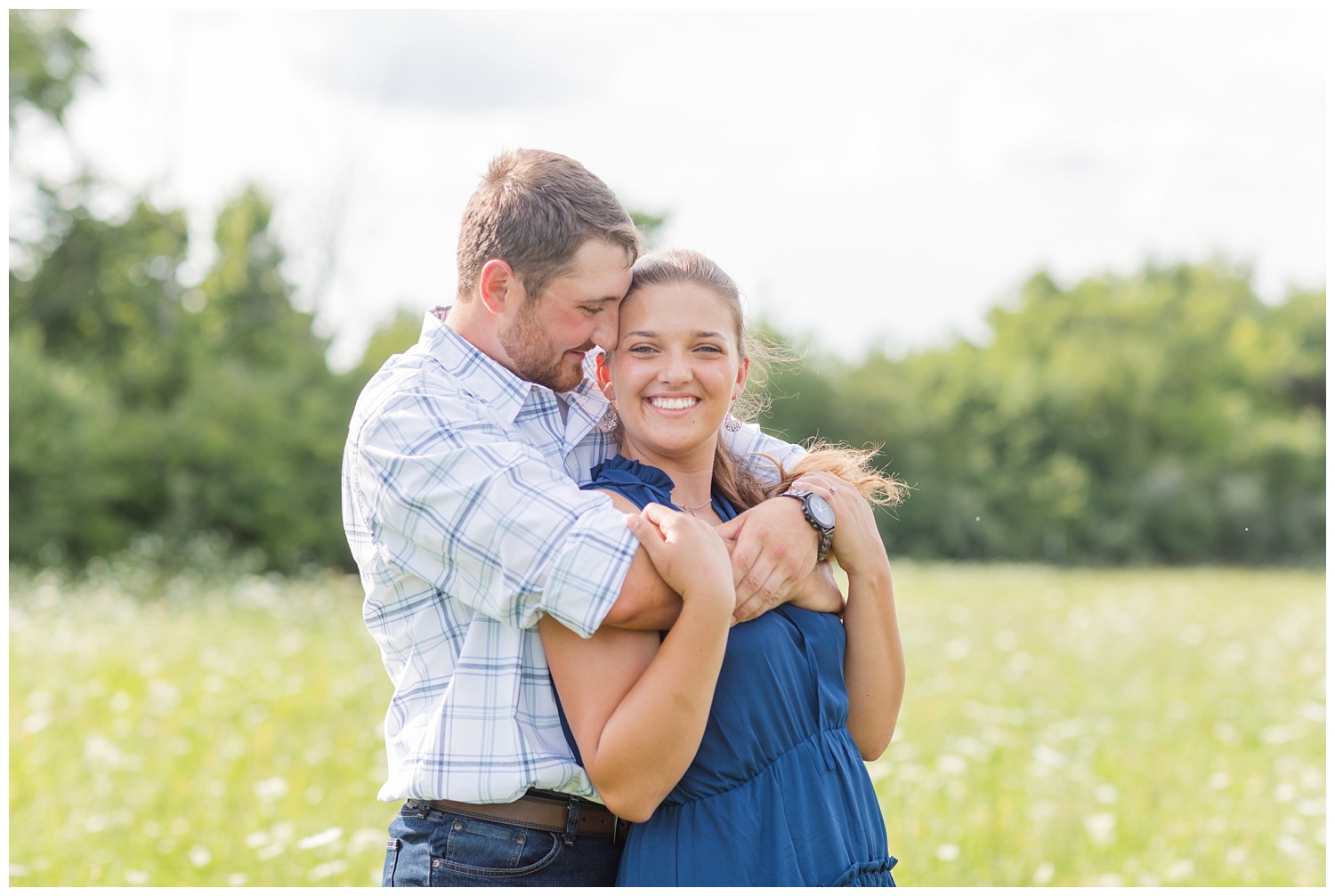 man nuzzling his fiance at White Star Park engagement session
