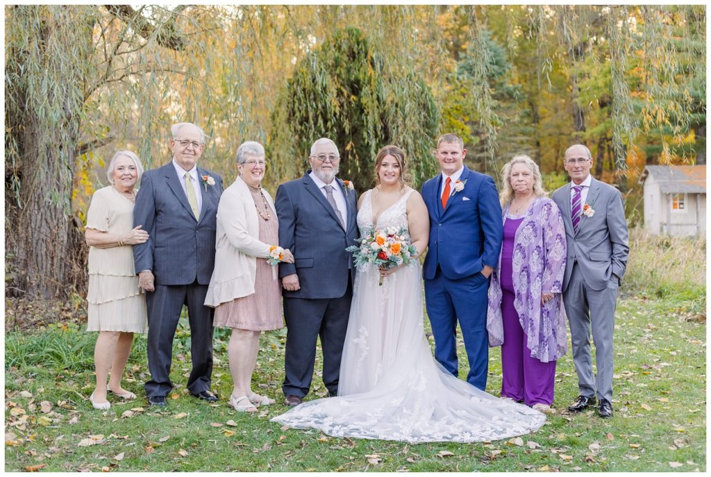 family formals after wedding in Fostoria, Ohio