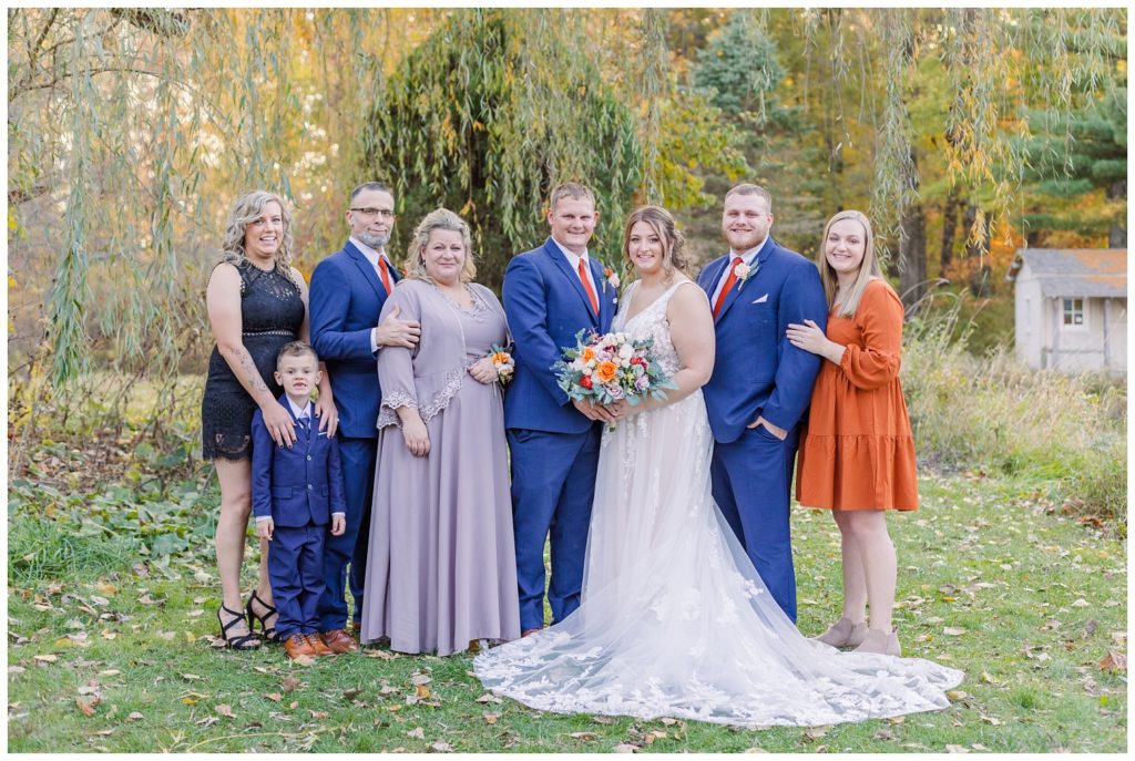 family formals after wedding in Fostoria, Ohio