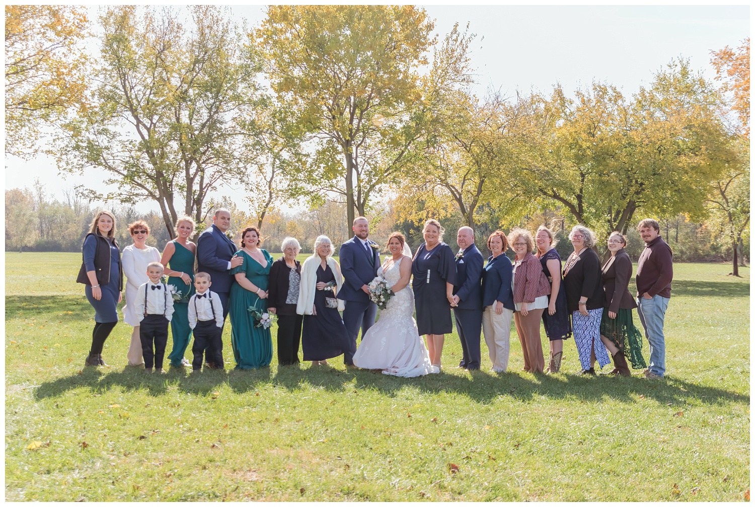 family formals at field in White Star Park in Gibsonburg, Ohio