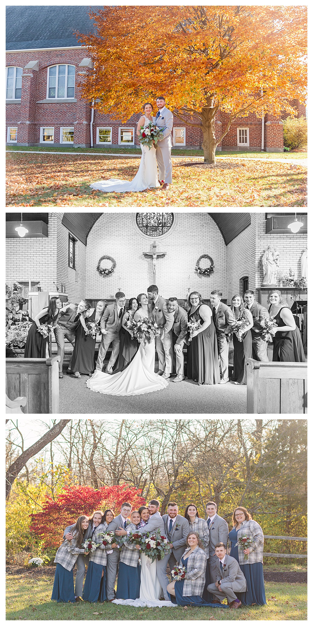 Ohio Fall wedding at St. Mary's Church in Millersburg, Ohio