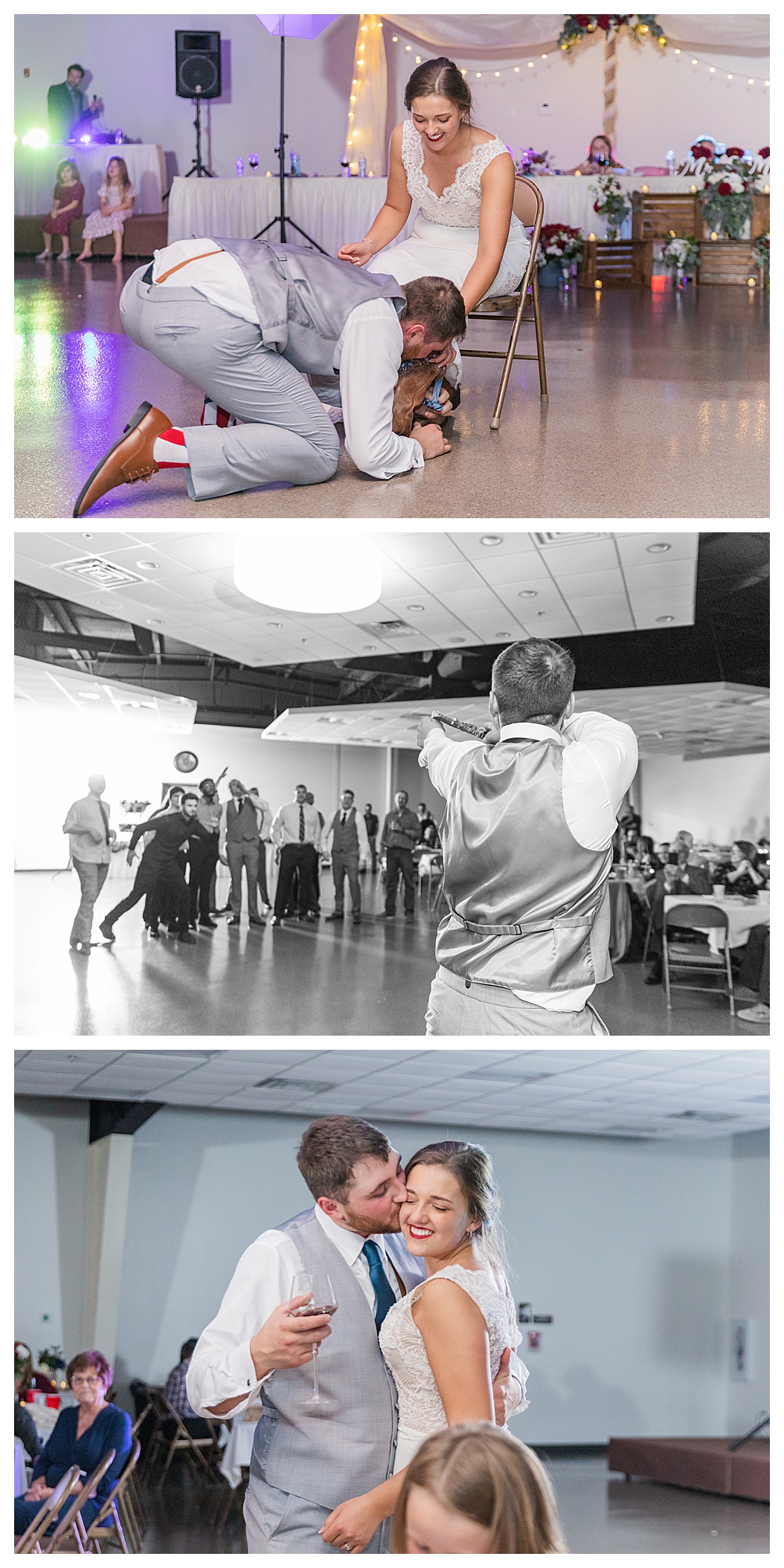 bride & groom dancing the night away at their Fostoria, Ohio wedding reception