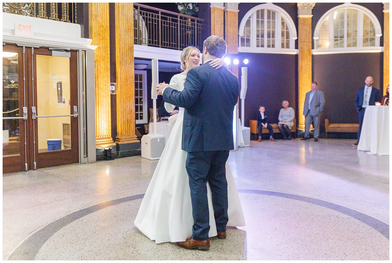 bride and groom's first dance at the Ballroom at Park Lane