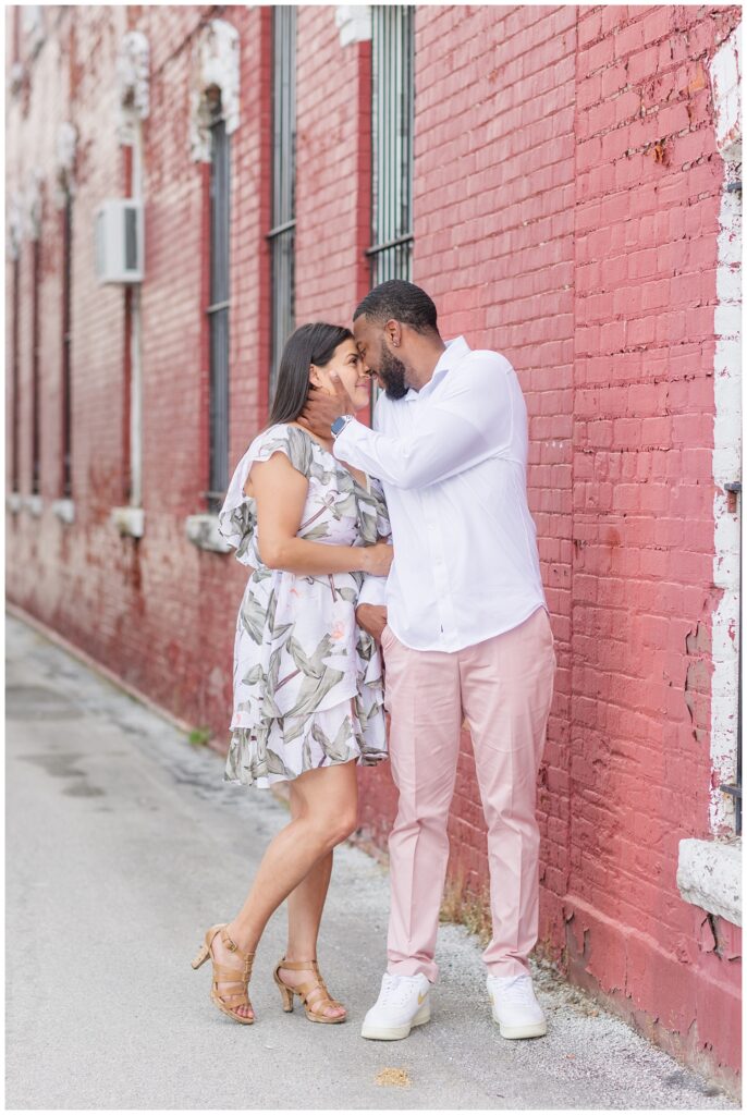couple standing in an alley in downtown Gibsonburg