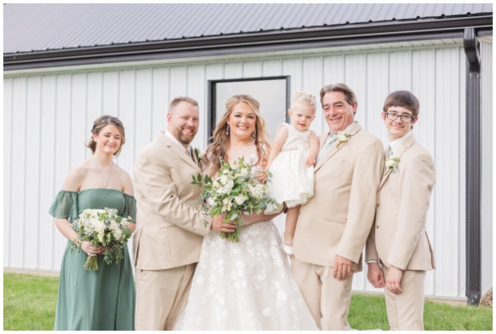 family formals at the Village Barn wedding venue in Ohio