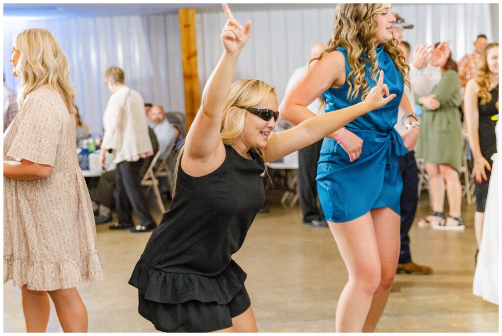 fall wedding reception at Wood County Fairgrounds in Bowling Green, Ohio