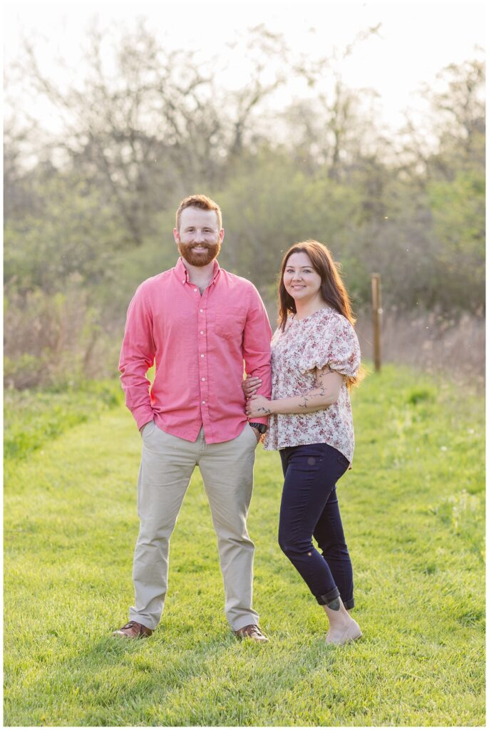 spring engagement session at Creek Bend Farm in Ohio