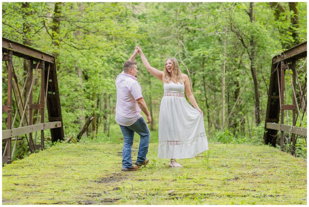 Willard, Oho engagement session in the woods 