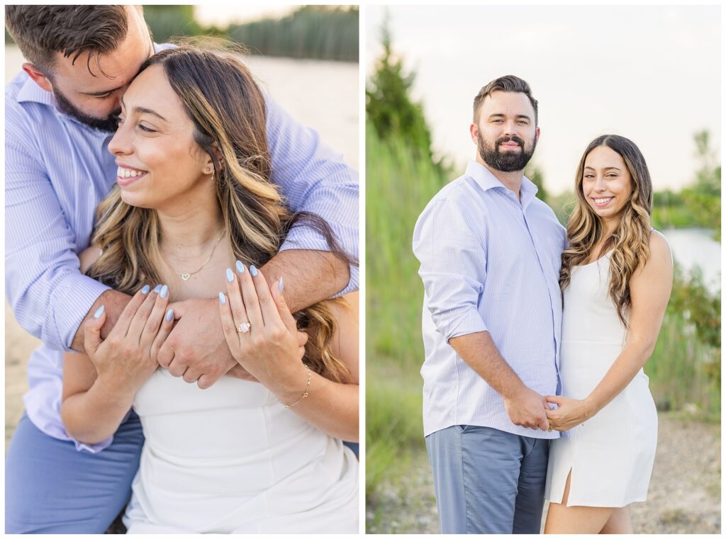 Gibsonburg, Ohio engagement session next to a lake