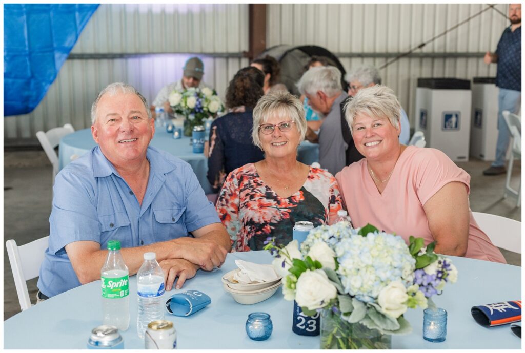 wedding guests sitting at reception tables at Risingsun, Ohio