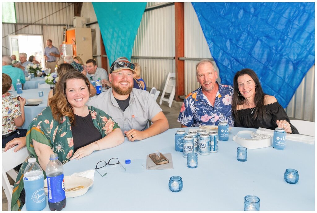 wedding guests sitting at reception tables at Risingsun, Ohio