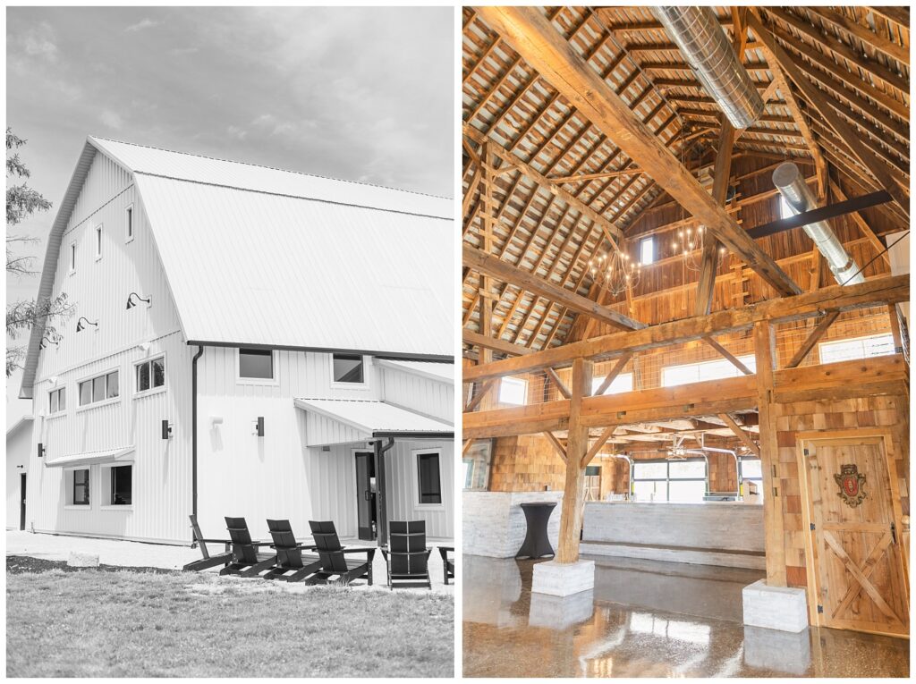 the outside area of The Barn at Seneca Hills wedding venue in Tiffin, Ohio