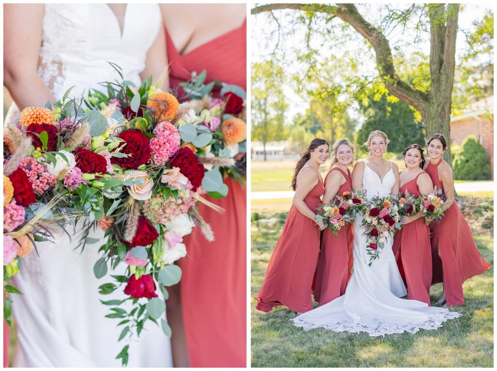 bride's bouquet at a church wedding in Norwalk, Ohio