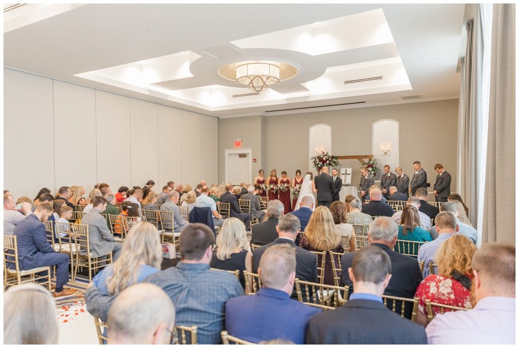 Findlay, Ohio wedding photographer at The Hancock Hotel ceremony