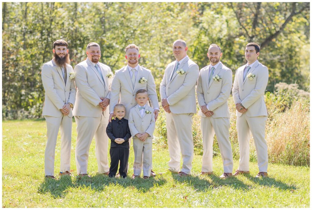 Bradner Preserve groomsmen portraits in Bowling Green, Ohio