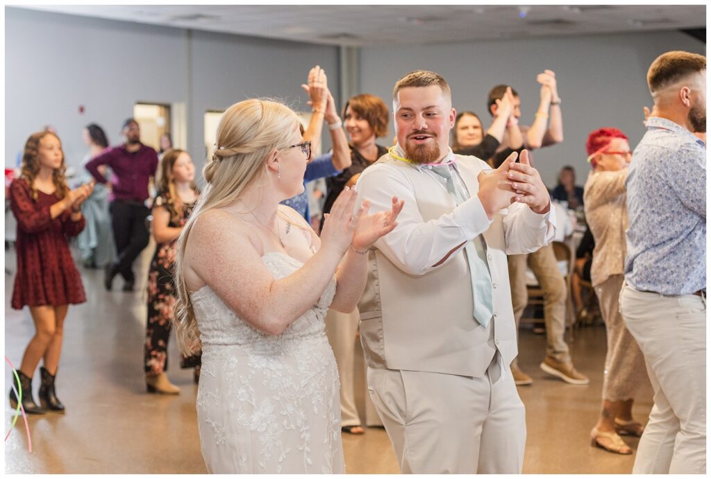 fall wedding reception at Stacy's Place in Fostoria, Ohio