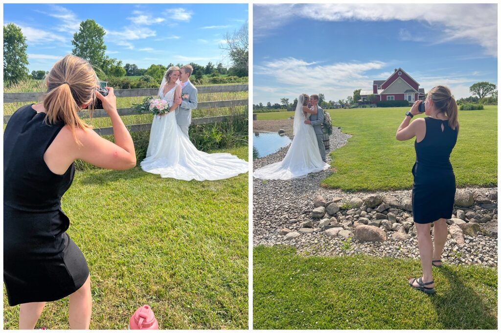 Green Spring, Ohio wedding photographer working with the bride and groom