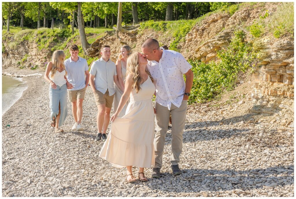 South Bass Island photographer with extended family on the beach