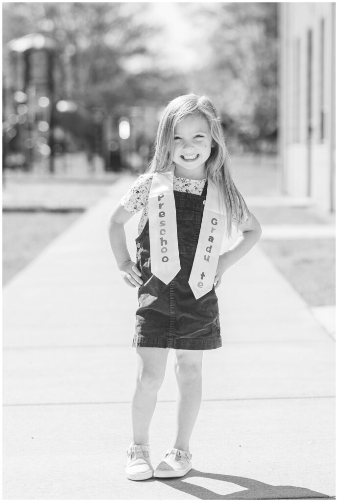 preschool graduation mini session at a school in Sandusky, Ohio