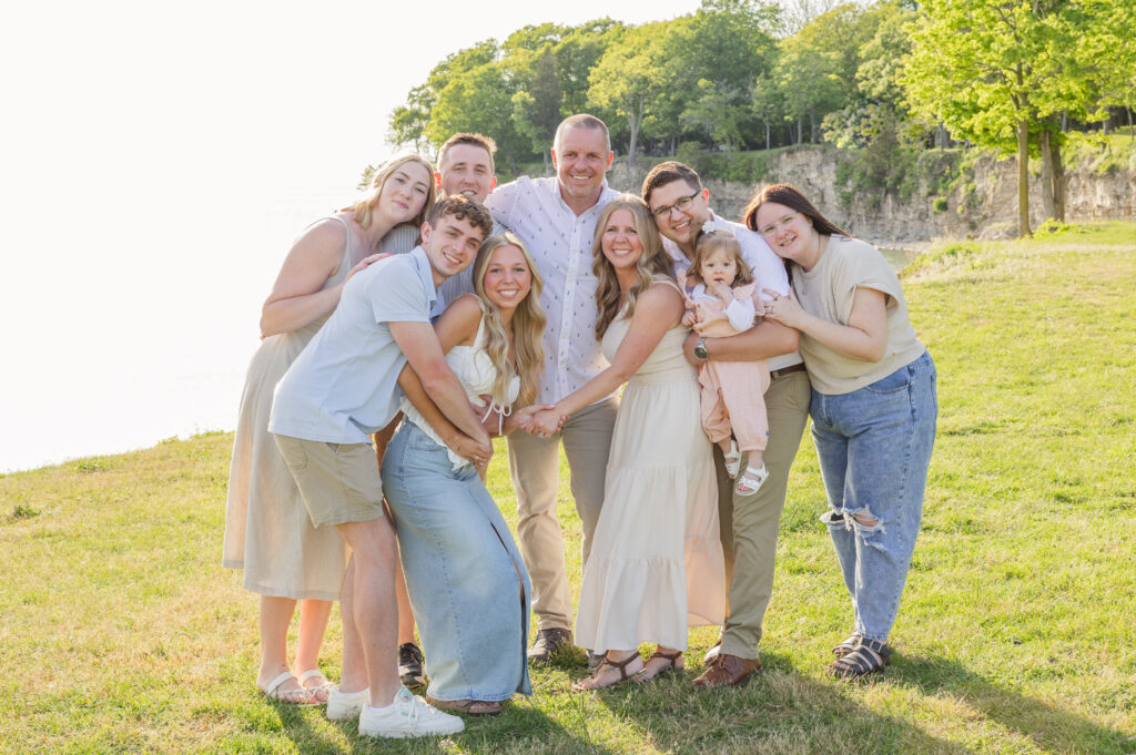 a summer family session on South Bass Island in Ohio