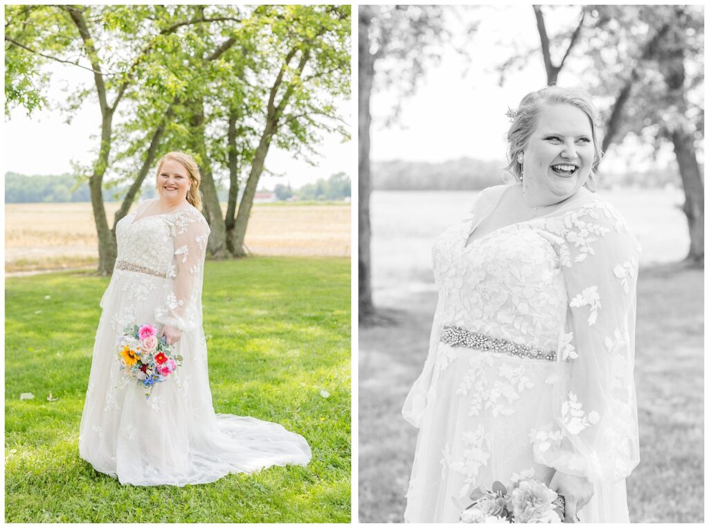 bridal portraits with Risingsun, Ohio wedding photographer