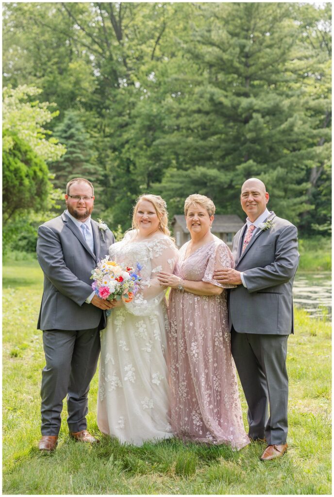 wedding family portraits at Bradner Preserve in Ohio