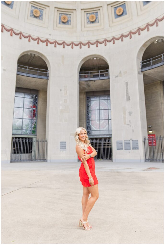 high school senior session at the Ohio State football stadium