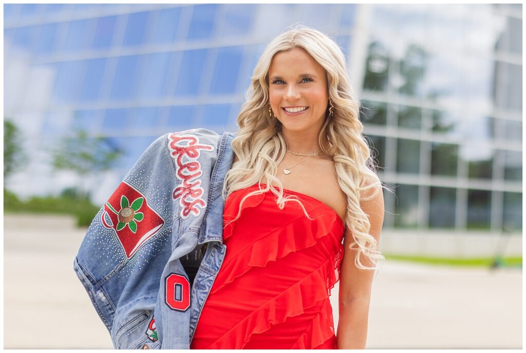 Columbus, Ohio senior session on campus at Ohio State