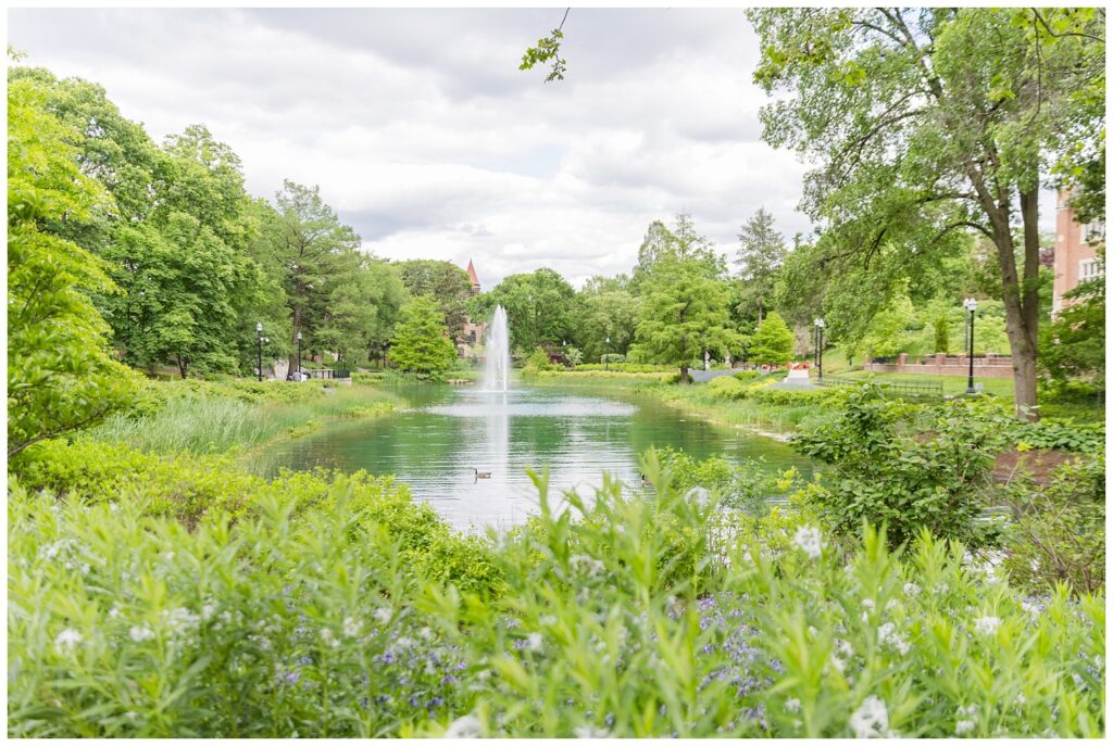 Mirror Lake on the campus of Ohio State in Columbus