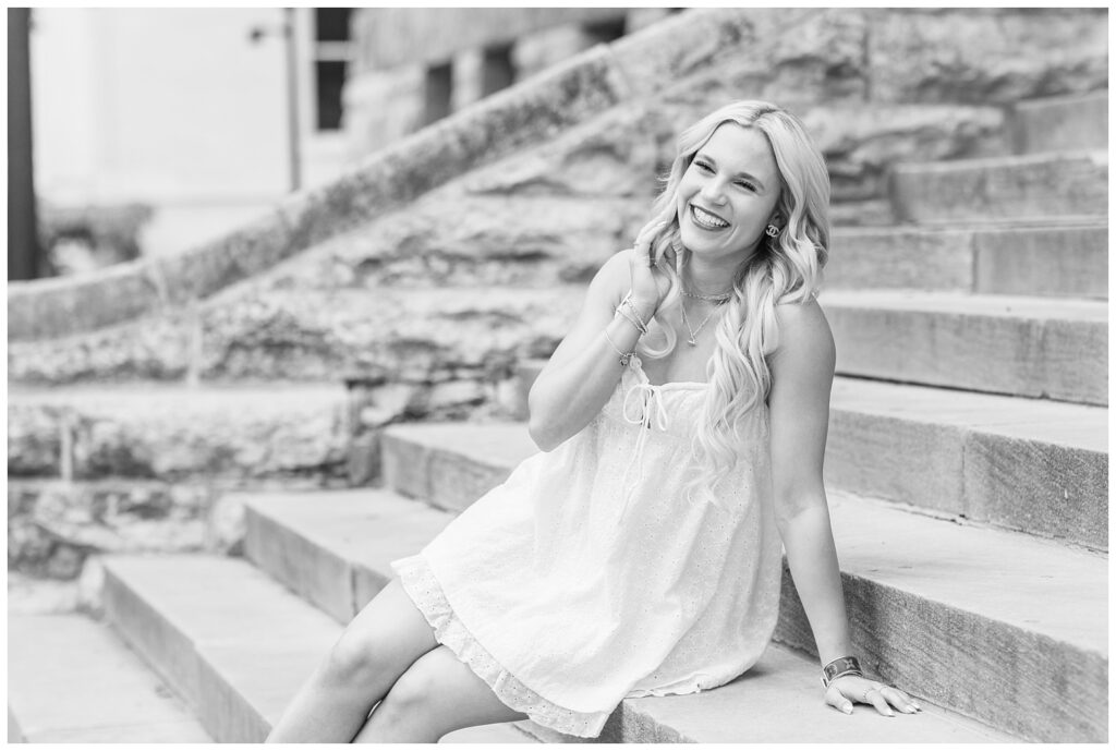 Ohio State senior photographer at portrait session in Columbus
