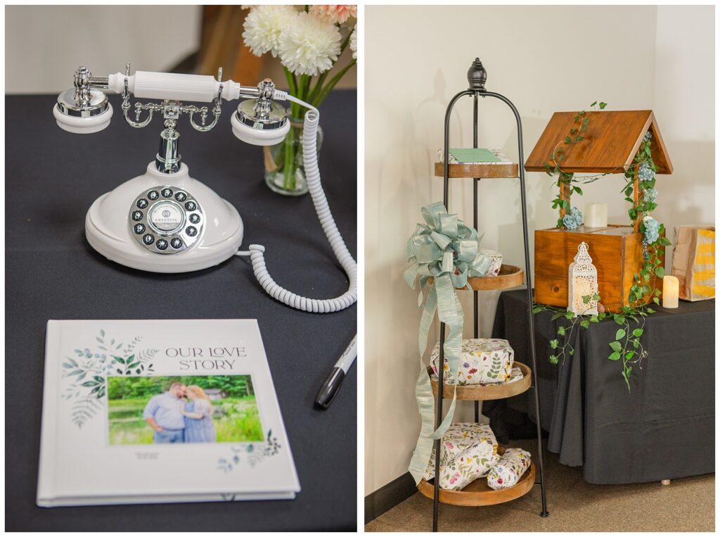reception details at summer wedding at Stacy's Place in Fostoria, Ohio