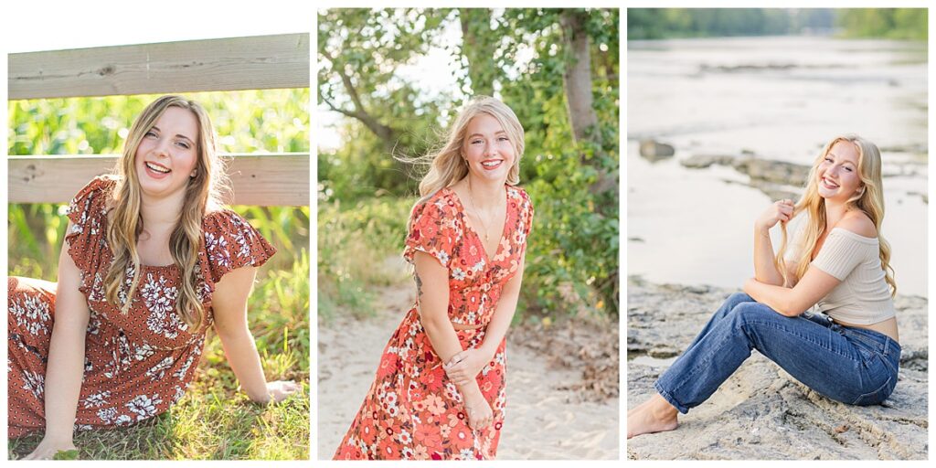 three senior sessions by Fremont, Ohio portrait photographer