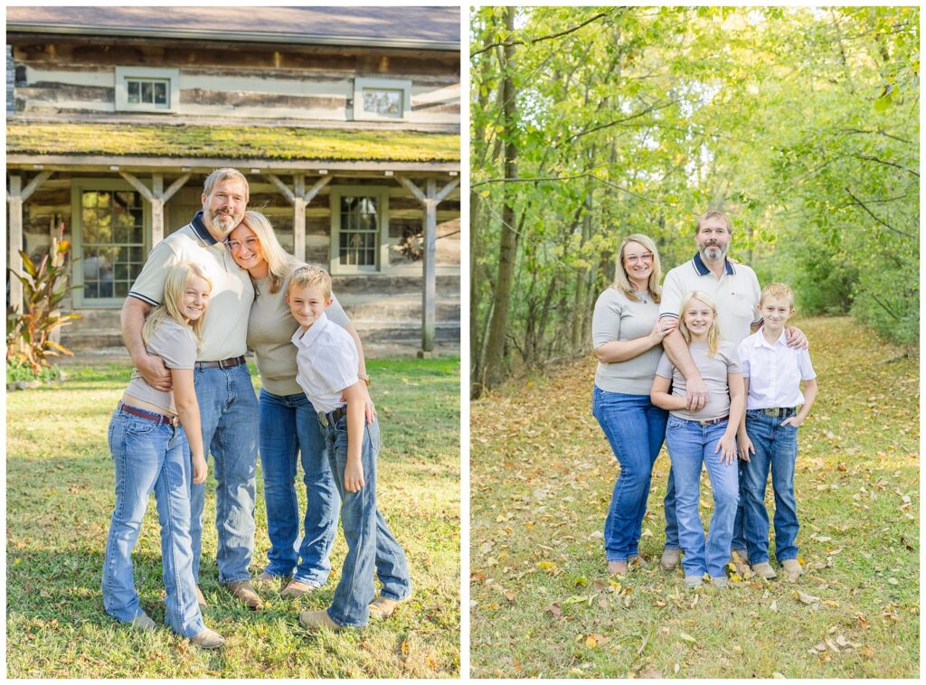 Tiffin, Ohio family photographer at a family session in the woods