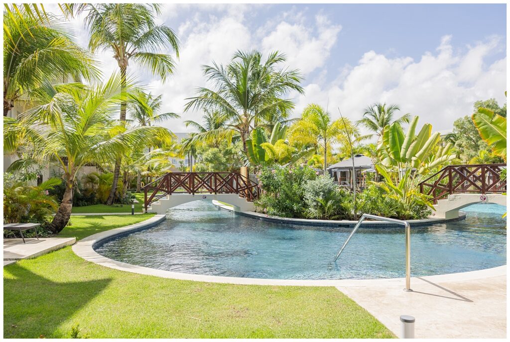 pool and grounds at the Punta Cana Dreams Royal Resort for fall destination wedding