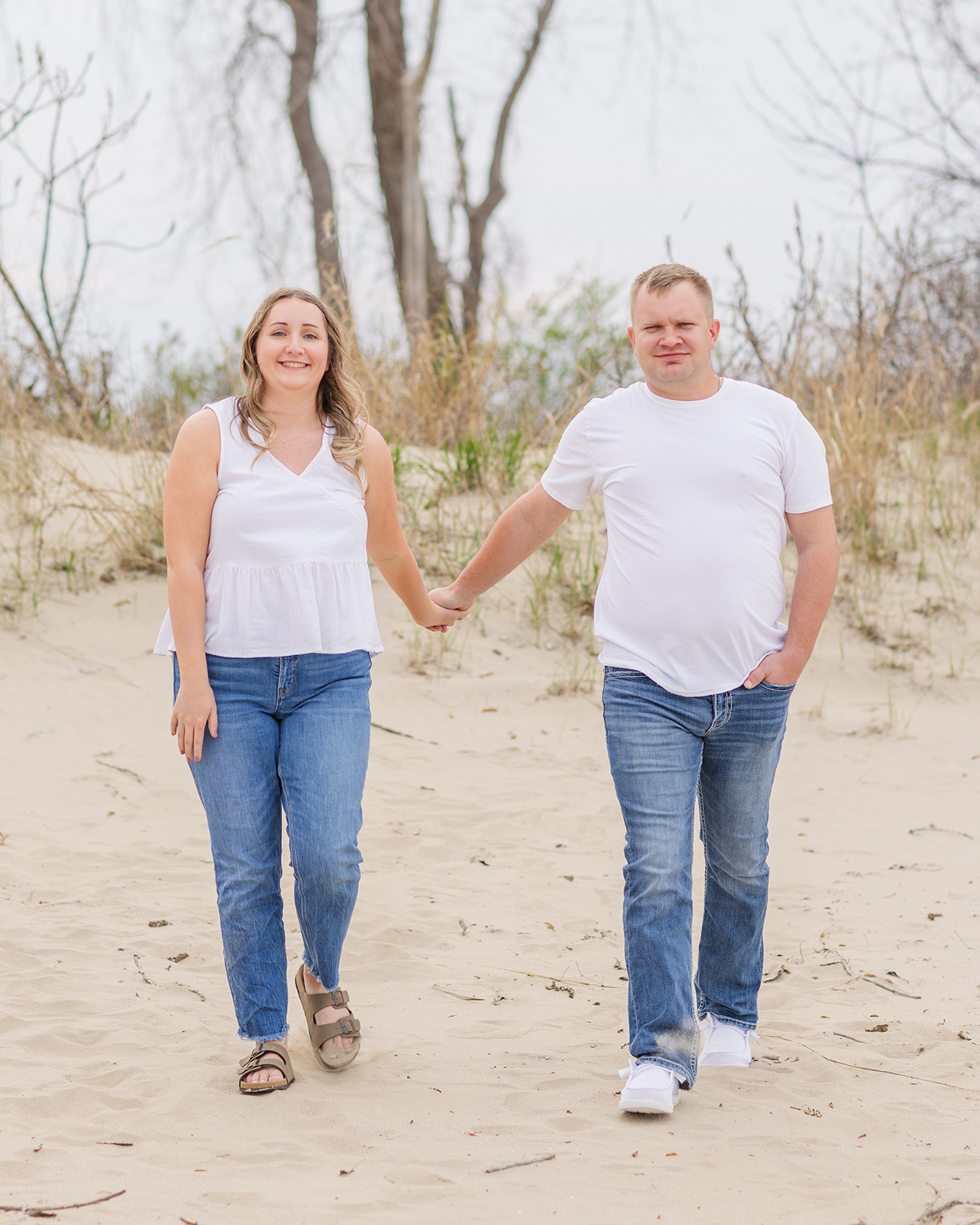 Port Clinton, Ohio couple walking at East Harbor State Park