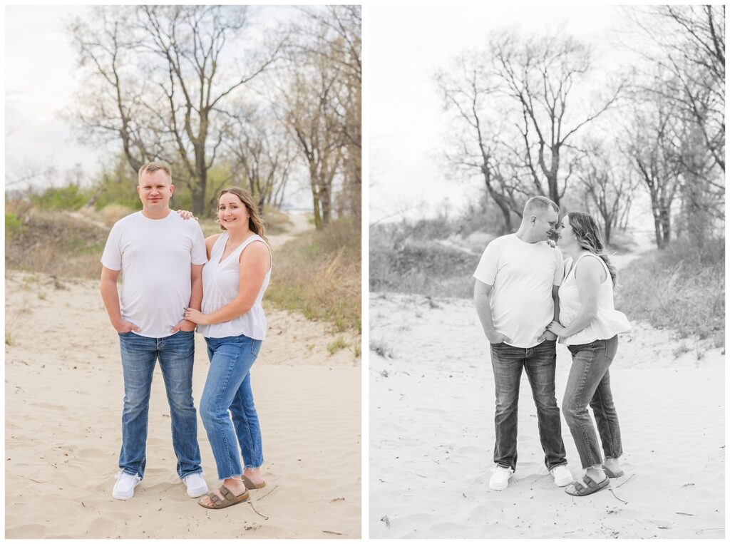 engagement session at East Harbor State Park at Lake Erie in Ohio